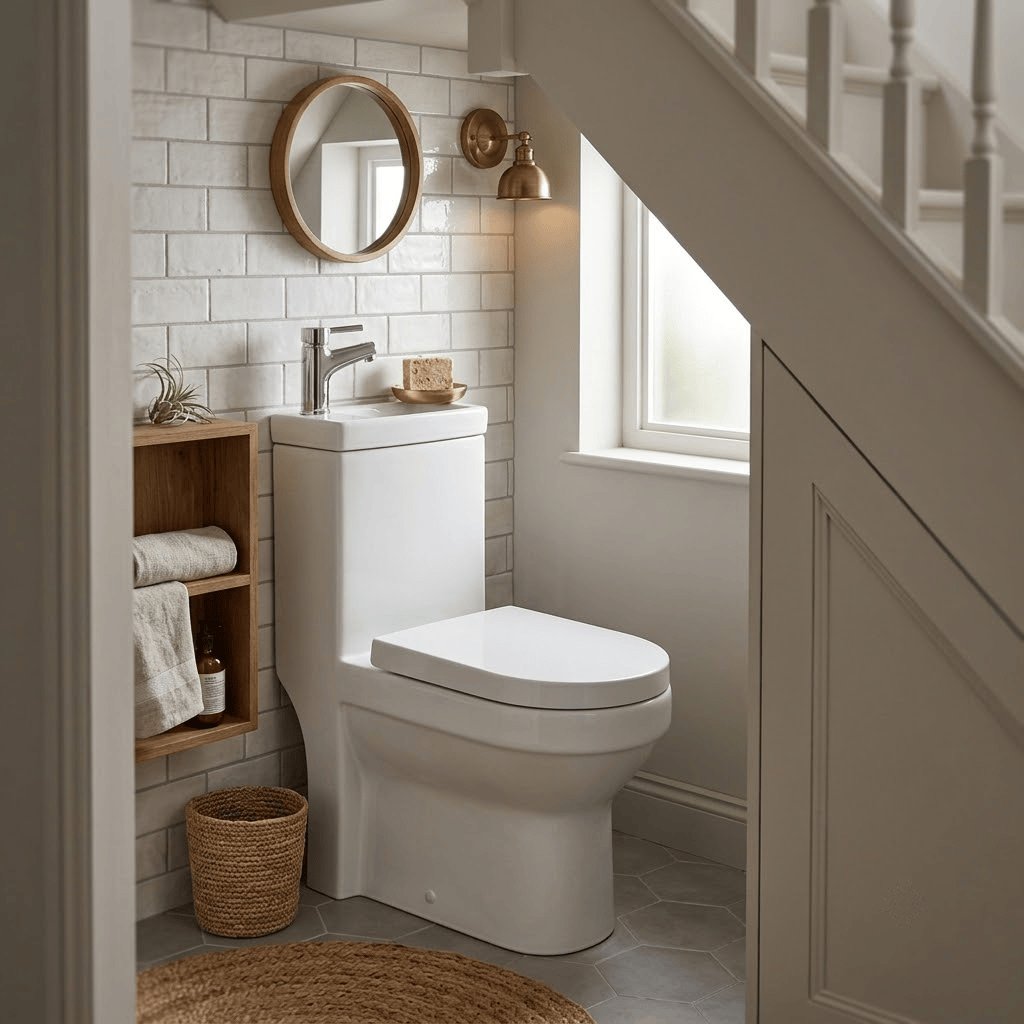 Aquarius Bathrooms Combination Toilet and Sink Aquarius Urbano All-in-One Toilet and Basin Unit for Understairs and Cloakrooms