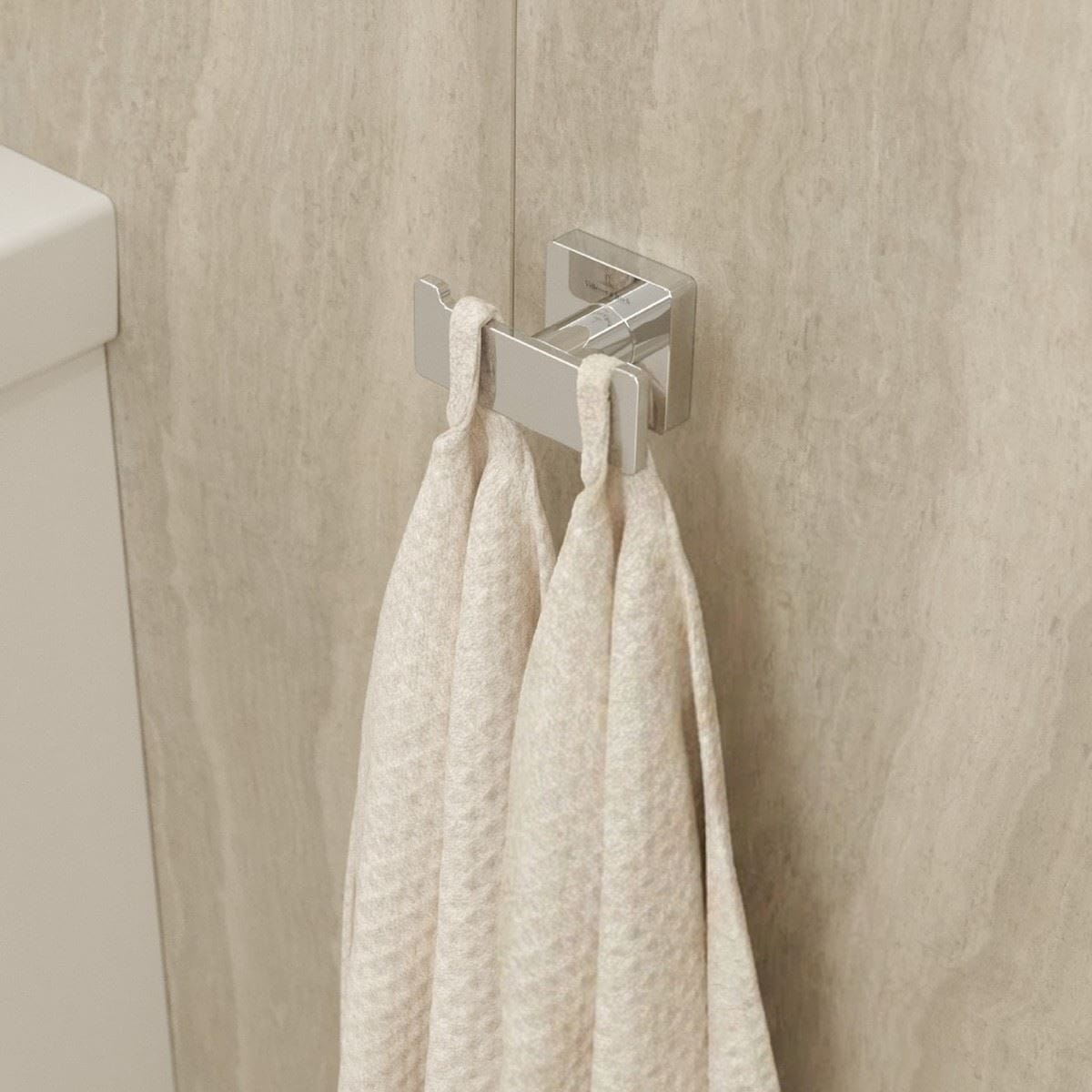 Villeroy & Boch Robe Hook Chrome Villeroy & Boch Elements - Striking Double Towel Hook