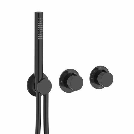 Roca Concealed Shower Set Roca T-Multi Thermostatic Concealed Shower Valve with Rainshower Head, Pencil Handset and Overflow Bath Filler