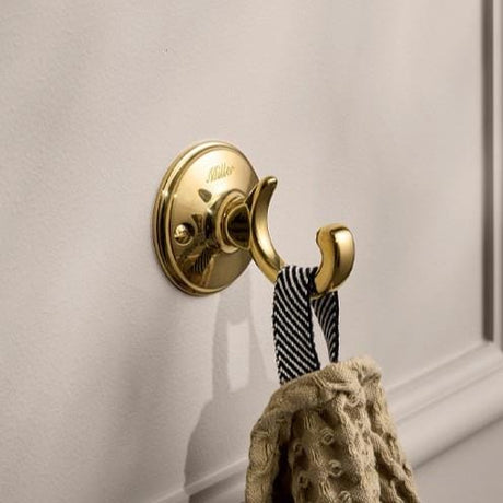 Miller Robe Hook Polished Brass Miller Stockholm Single Hook
