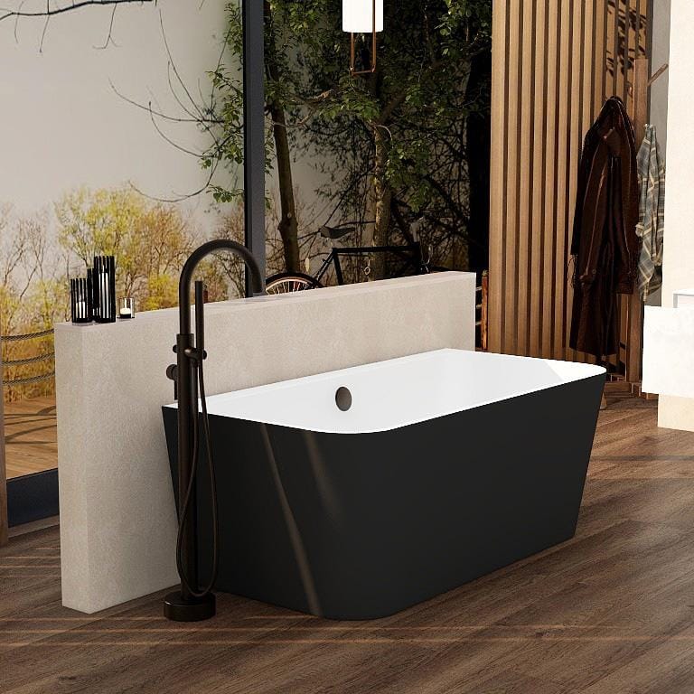 Imex Back to Wall Freestanding Baths Imex Ravine Back to Wall Freestanding Bath