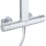 Ideal Standard Exposed Shower Set Ideal Standard Ceratherm ALU+ Exposed Shower Valve Set with Fixed Riser, Showerhead, Handset and Shelves