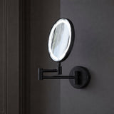 JTP Cosmetic and Shaving Mirror Matt Black JTP Zoom Illuminated Magnifying Cosmetic and Shaving Mirror