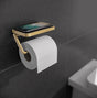 HiB Toilet Roll Holder Brushed Brass HiB Atto Toilet Roll Holder with Shelf