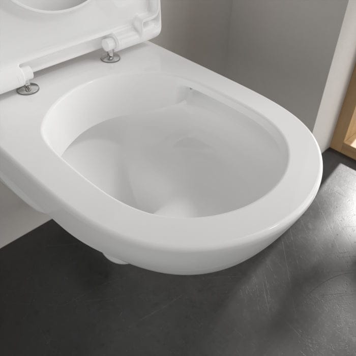 Villeroy & Boch Wall Hung Toilet Villeroy & Boch O.novo Wall Hung Rimless DirectFlush Toilet with Soft Close Seat