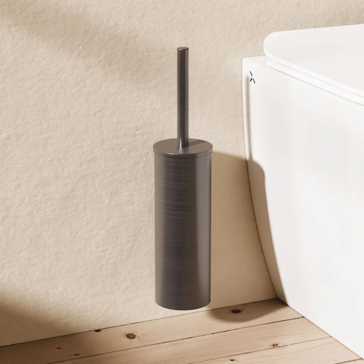 Crosswater Toilet Brush Holder Slate Crosswater MPRO Wall Mounted Toilet Brush Set