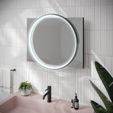 hib. Illuminated Mirror Black / 600 x 800mm hib. Solas Round LED Illuminated Mirror