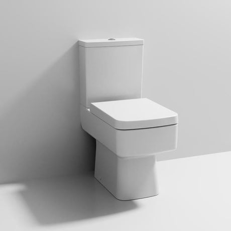 Aquarius Bathrooms Close Coupled Toilet Aquarius Squared Close Coupled Toilet with Soft Close Seat