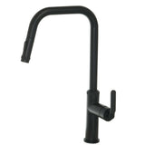 JTP Kitchen Tap Matt Black JTP Decor Single Lever Pull Out Kitchen  Mixer Tap