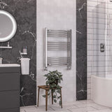 Eastbrook Wendover Curved Vertical Heated Towel Rail in Chrome