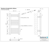 Eastbrook Wendover Straight Heated Towel Rail in Chrome