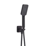 JTP Shower Handset Matt Black JTP HIX Wall Mounted Water Outlet with Holder, Shower Handset and Hose