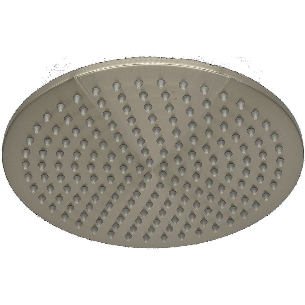 TED Fixed Shower Head Brushed Nickel TED Universal 250mm Fixed Shower Head