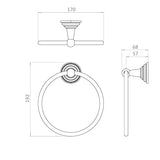 Crosswater Towel Rails and Rings Crosswater Belgravia Towel Ring