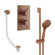 Crosswater Concealed Shower Set Brushed Bronze Crosswater Design 2 Handle 2 Outlet Shower Set 6 with Slide Rail Kit and Overflow Bath Filler