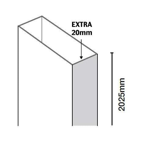 Merlyn Extension Profile Merlyn Series 10 Extension Profile for Pivot Doors Hinged Side