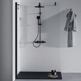 Ideal Standard Exposed Shower Set Silk Black Ideal Standard Ceratherm T25+ Exposed Thermostatic Shower Valve Set with Showerhead and Handset