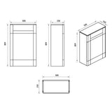Eastbrook WC Back To Wall Unit Easbrook Hardwick WC Unit - 500mm Wide
