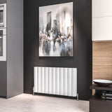 Eastbrook Panel Radiator 600 x 1040 / Dual Fuel Eastbrook Guardia Straight Horizontal Aluminium in Matt Anthracite