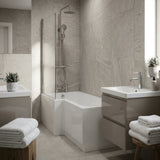 Aquarius Bathrooms Exposed Shower Set Aquarius RF-Series Complete Shower Brassware Pack with Basin Mixer, Bath Mixer & Exposed Shower