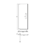 Crosswater Hinged Shower Door Crosswater Asura 8mm Hinged Shower Door