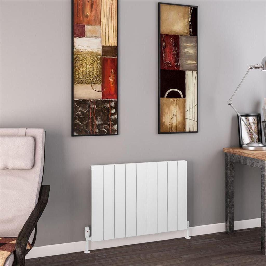 Eastbrook Charlton Horizontal Designer Radiator - 600 x 850mm - Matt W ...