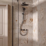 UK Bathroom Store Concealed Shower Set Slate / Wall Arm / 300mm Crosswater Module Shower Set 2 with Riser Rail Kit and Overhead Shower