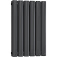 Aquarius Bathrooms Column Radiator 600 x360mm / Anthracite Aquarius Athens Horizontal Double Column Radiator