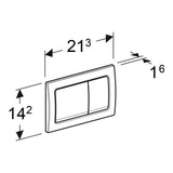 Geberit Flush Plate Geberit Alpha Flush Plate with Square Buttons
