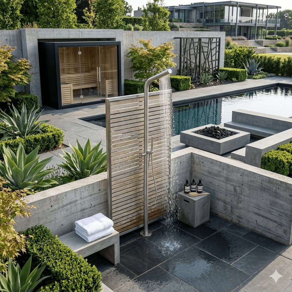 Clearwater Exposed Shower Set Clearwater 316 Stainless Steel Ixora Outdoor Shower with Handset