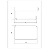 JTP Toilet Roll Holder JTP VOS Toilet Roll Holdet with Mobile Phone Shelf in Brushed Brass