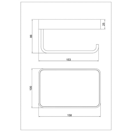JTP Toilet Roll Holder JTP VOS Toilet Roll Holdet with Mobile Phone Shelf in Brushed Brass