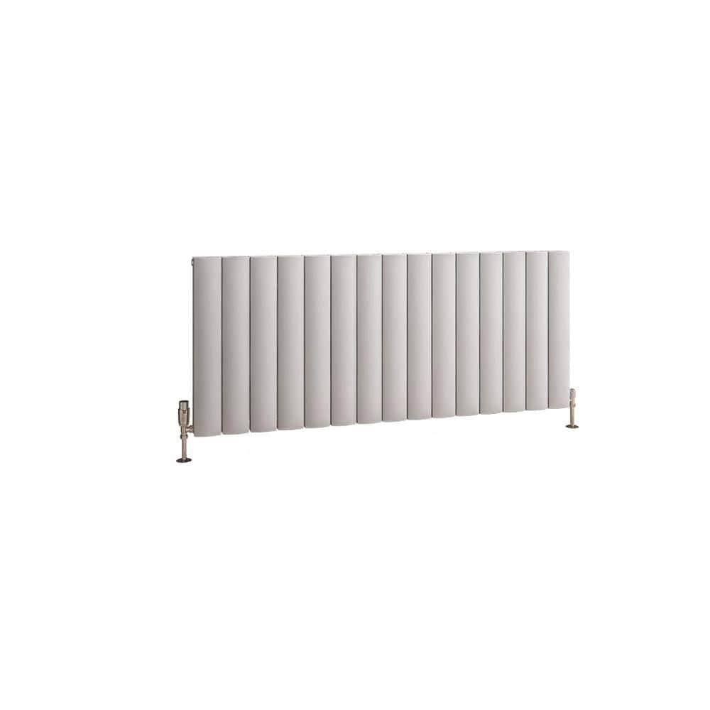 Eastbrook Panel Radiator Eastbrook Guardia Straight Horizontal Aluminium in Matt Grey