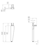Crosswater Furniture Accessory Crosswater Canvass Pair of Furniture Legs