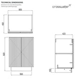 Crosswater Floor Standing Vanity Unit Crosswater Limit 600mm Floorstanding Vanity Unit with Worktop