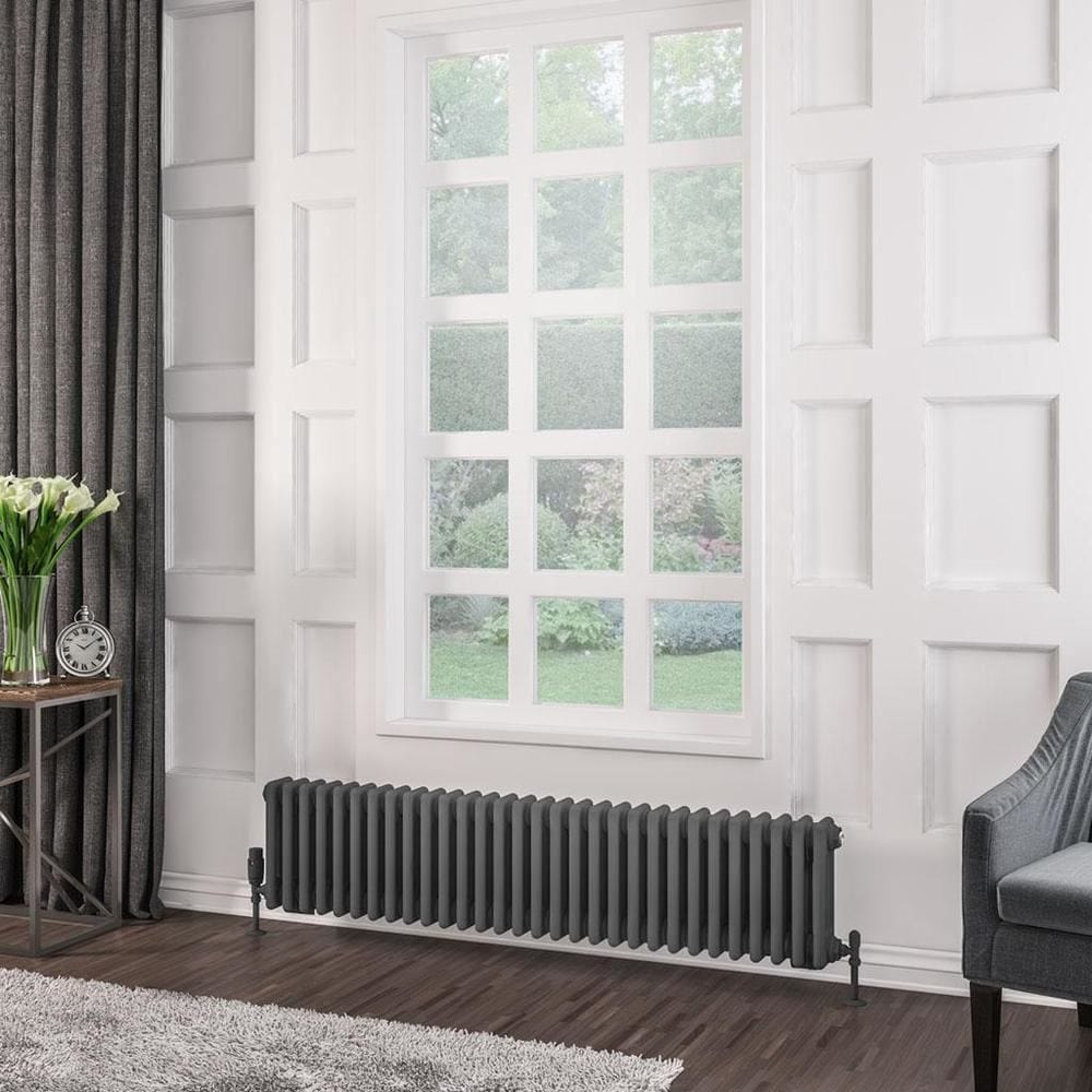 Eastbrook Rivassa Traditional 3 Column Radiator in Matt Anthracite