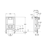 ROCA Wall Hung WC Frame ROCA Duplo S Under Window Wall Hung Frame and Cistern