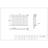 Aquarius Bathrooms Column Radiator Aquarius Athens Single Horizontal Column Radiator in Anthracite