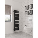 Eastbrook Helmsley Straight Vertical Designer Towel Rail in Matt Black