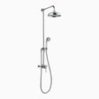 Mira Exposed Shower Set Mira Realm Traditional Exposed Thermostatic Shower Valve Set with Riser Kit, Showerhead and Handset in Chrome