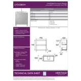 Heritage Floor Standing Vanity Unit Heritage Lynton 800mm Floor Standing Unit with Basin