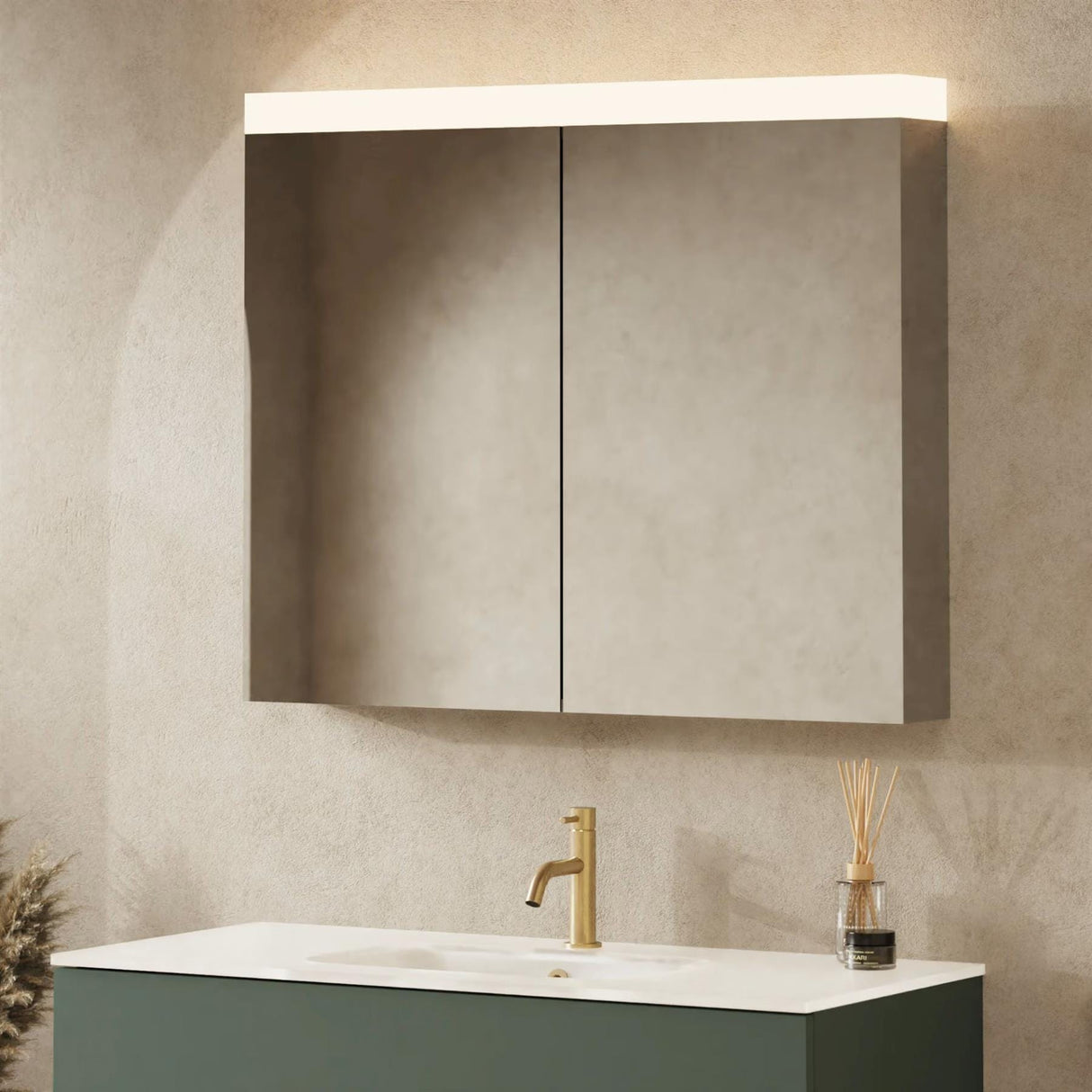 Crosswater Mirrored Cabinet 900 x 700mm Crosswater Image LED Illuminated Mirror Cabinet