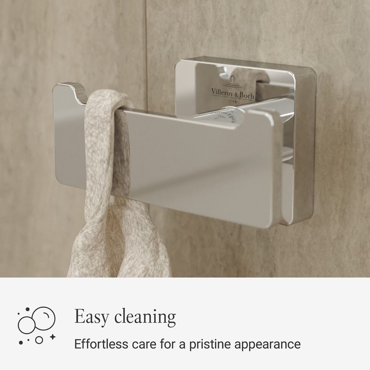 Villeroy & Boch Robe Hook Villeroy & Boch Elements - Striking Double Towel Hook