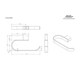 Miller Towel Rails and Rings Miller Orlando Towel Holder in Chrome