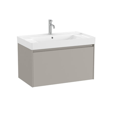 Roca Ona 800mm Wall Mounted One Drawer Vanity Unit with Basin