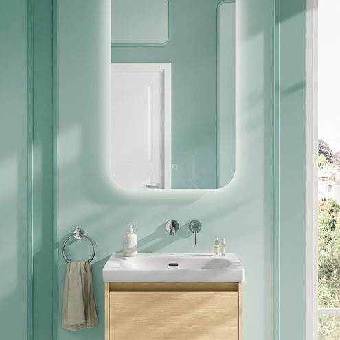 Villeroy & Boch Illuminated Mirror Villeroy & Boch More to See Lite LED Illuminated Curved Rectangular Mirror