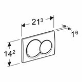 Geberit Flush Plate Geberit Alpha Flush Plate with Round Buttons