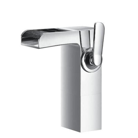 Flova Mono Basin Tap Flova Cascade Basin Mixer Tap with Clicker Waste in Diamond Chrome