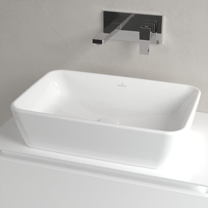 Villeroy & Boch Countertop Basin Villeroy & Boch Architectura Rectangular 600mm Countertop Basin (with Overflow) in Alpin White