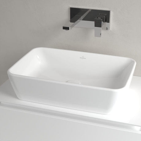 Villeroy & Boch Countertop Basin Villeroy & Boch Architectura Rectangular 600mm Countertop Basin (with Overflow) in Alpin White